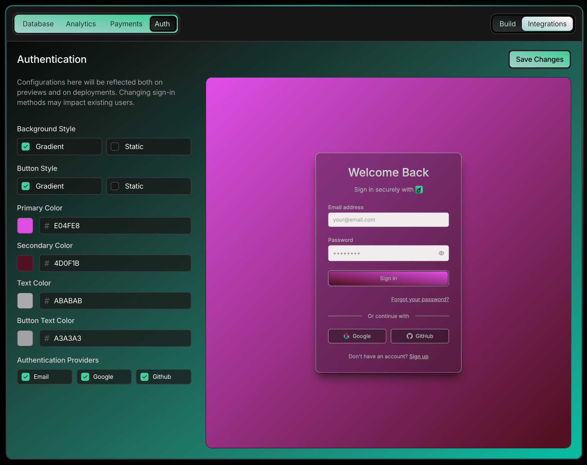 Customize Auth